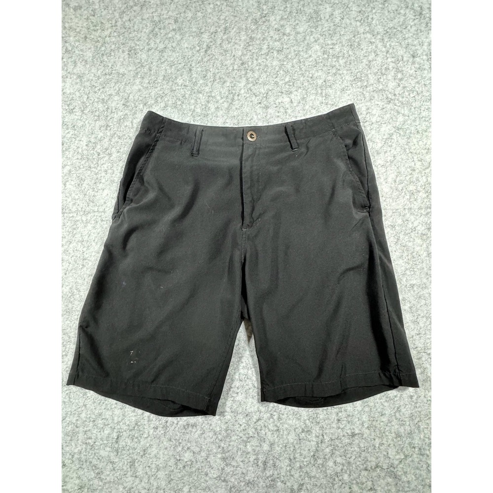 Volcom Shorts Mens 34 Black Chino Walk Shorts 10 Inseam Casual Pockets